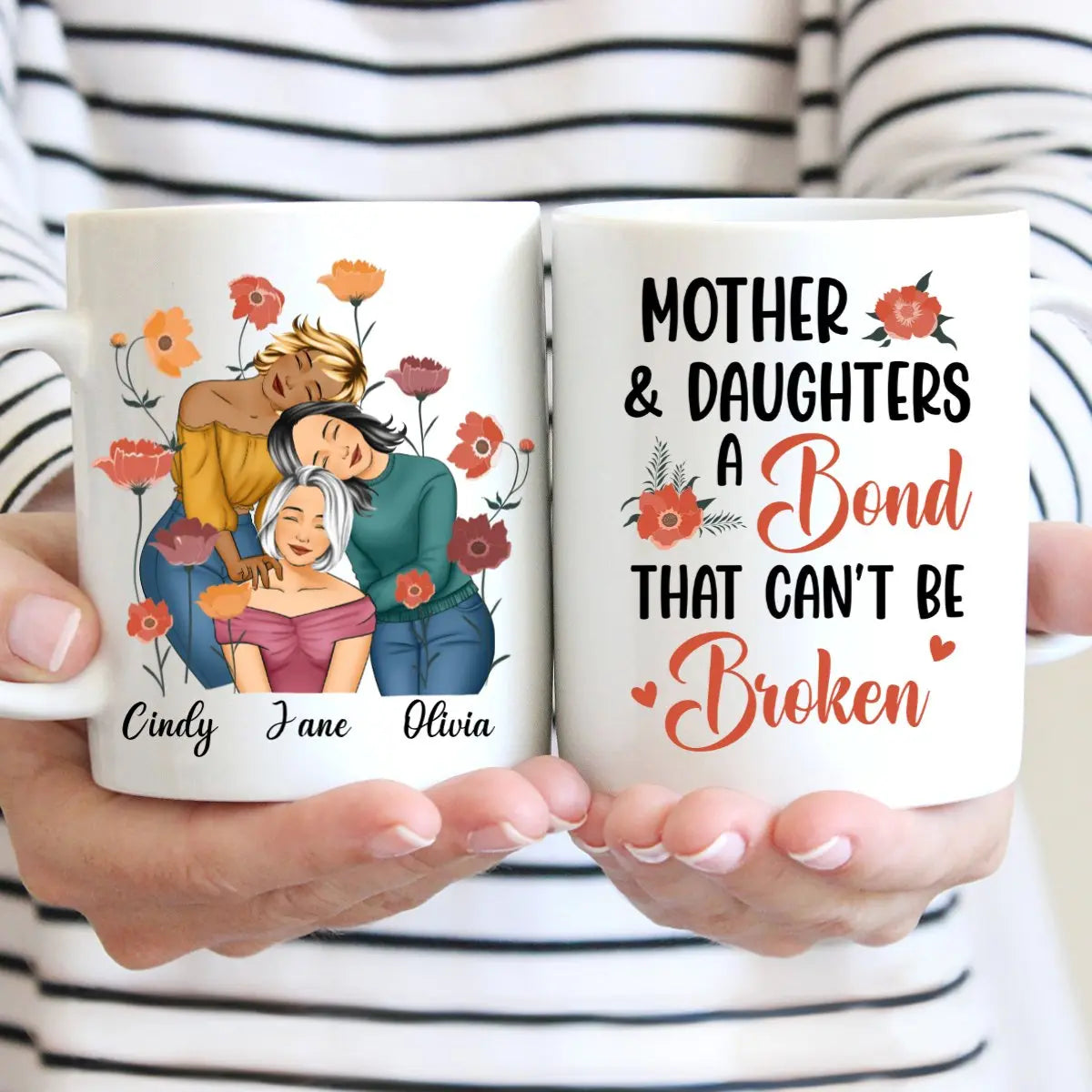 Mother - Mother & Daughters A Bond That Can't Be Broken - Personalized Mug (VT) - The Next Custom Gift  Mug