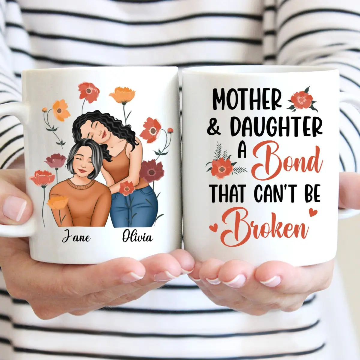 Mother - Mother & Daughters A Bond That Can't Be Broken - Personalized Mug (VT) - The Next Custom Gift  Mug