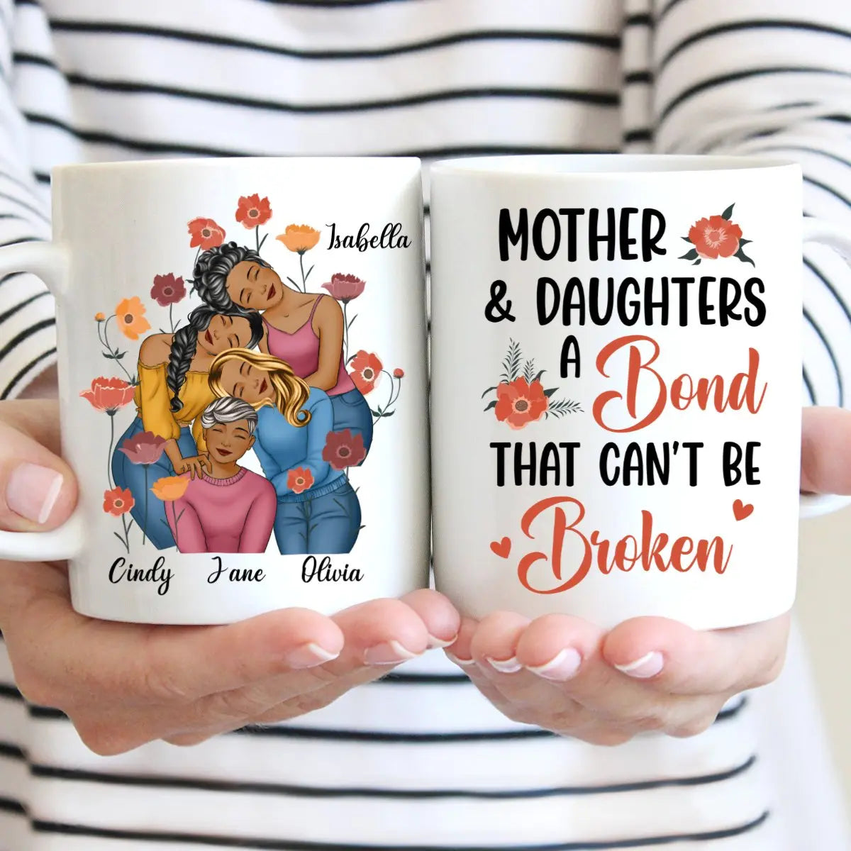 Mother - Mother & Daughters A Bond That Can't Be Broken - Personalized Mug (VT) - The Next Custom Gift  Mug