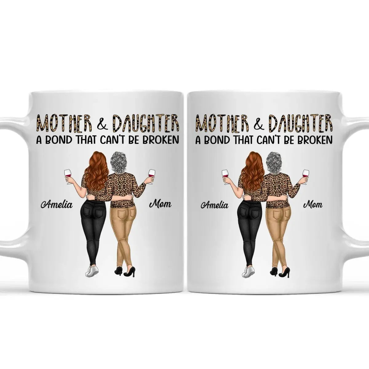 Mother - Mother & Daughters A Bond That Can't Be Broken - Personalized Mug (VT) mug The Next Custom Gift