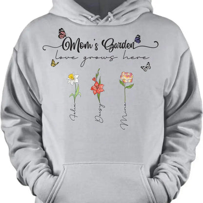 Mother - Mother's Garden Love Grows Here - Personalized Unisex T-shirt (LH) Shirts & Tops The Next Custom Gift