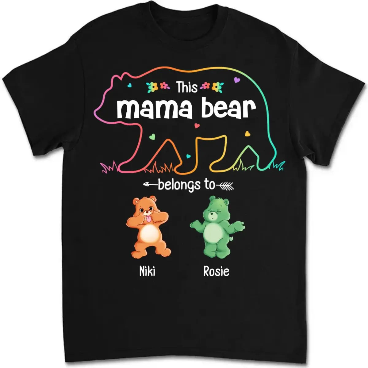 Mother - This Mama Bear Belongs To - Personalized T Shirt T-shirt The Next Custom Gift