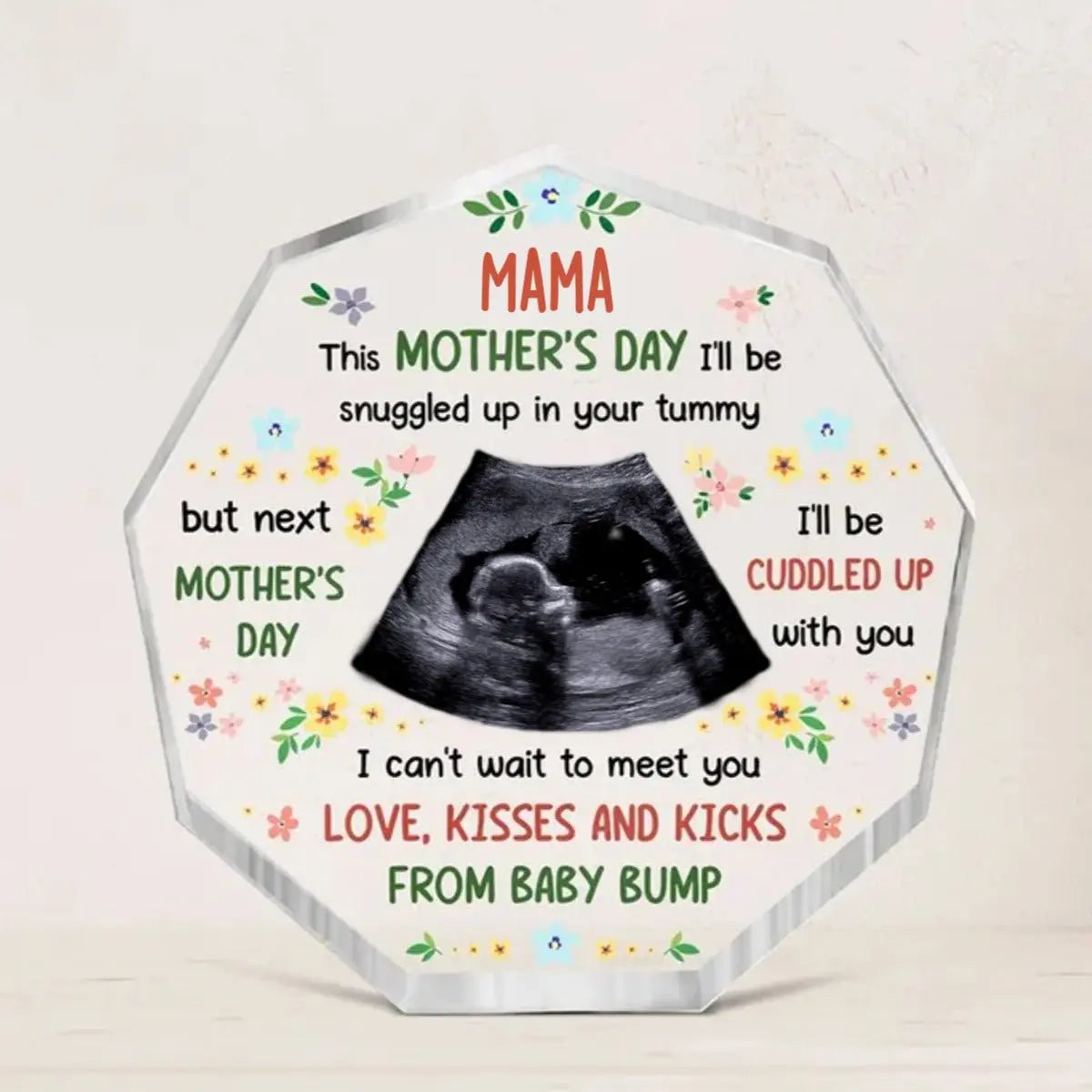 Mother - This Mother's Day I'll Be Snuggled Up In Tummy - Personalized Acrylic Plaque Acrylic Plaque The Next Custom Gift