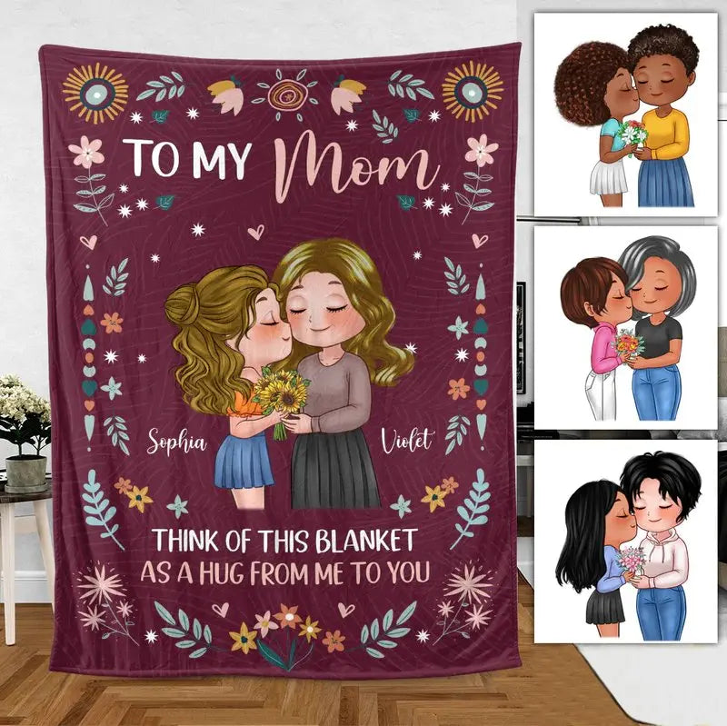 Mother - To My Mom Think Of This Blanket - Personalized Blanket (VT) Blanket The Next Custom Gift