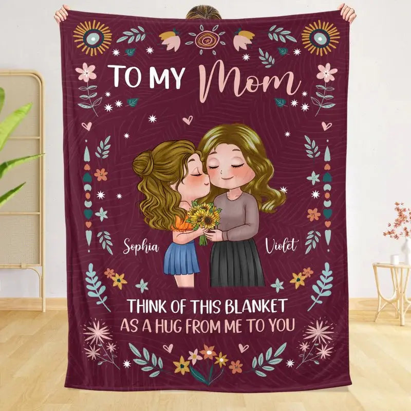 Mother - To My Mom Think Of This Blanket - Personalized Blanket (VT) Blanket The Next Custom Gift