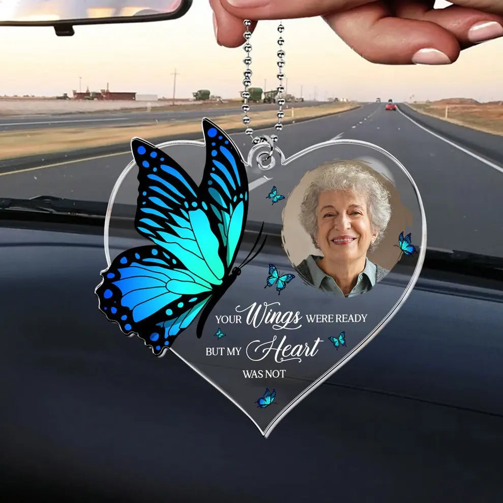 Mother - Your Wings Were Ready But My Heart Was Not - Personalized Car Ornament (HJ) ornament The Next Custom Gift