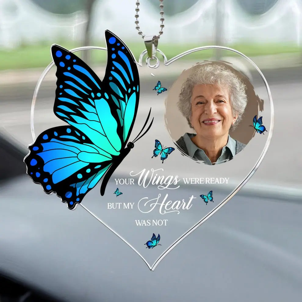 Mother - Your Wings Were Ready But My Heart Was Not - Personalized Car Ornament (HJ) ornament The Next Custom Gift