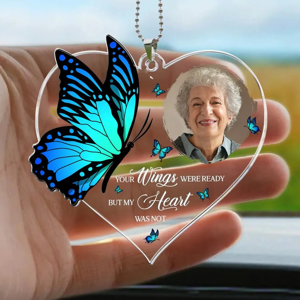 Mother - Your Wings Were Ready But My Heart Was Not - Personalized Car Ornament (HJ) ornament The Next Custom Gift