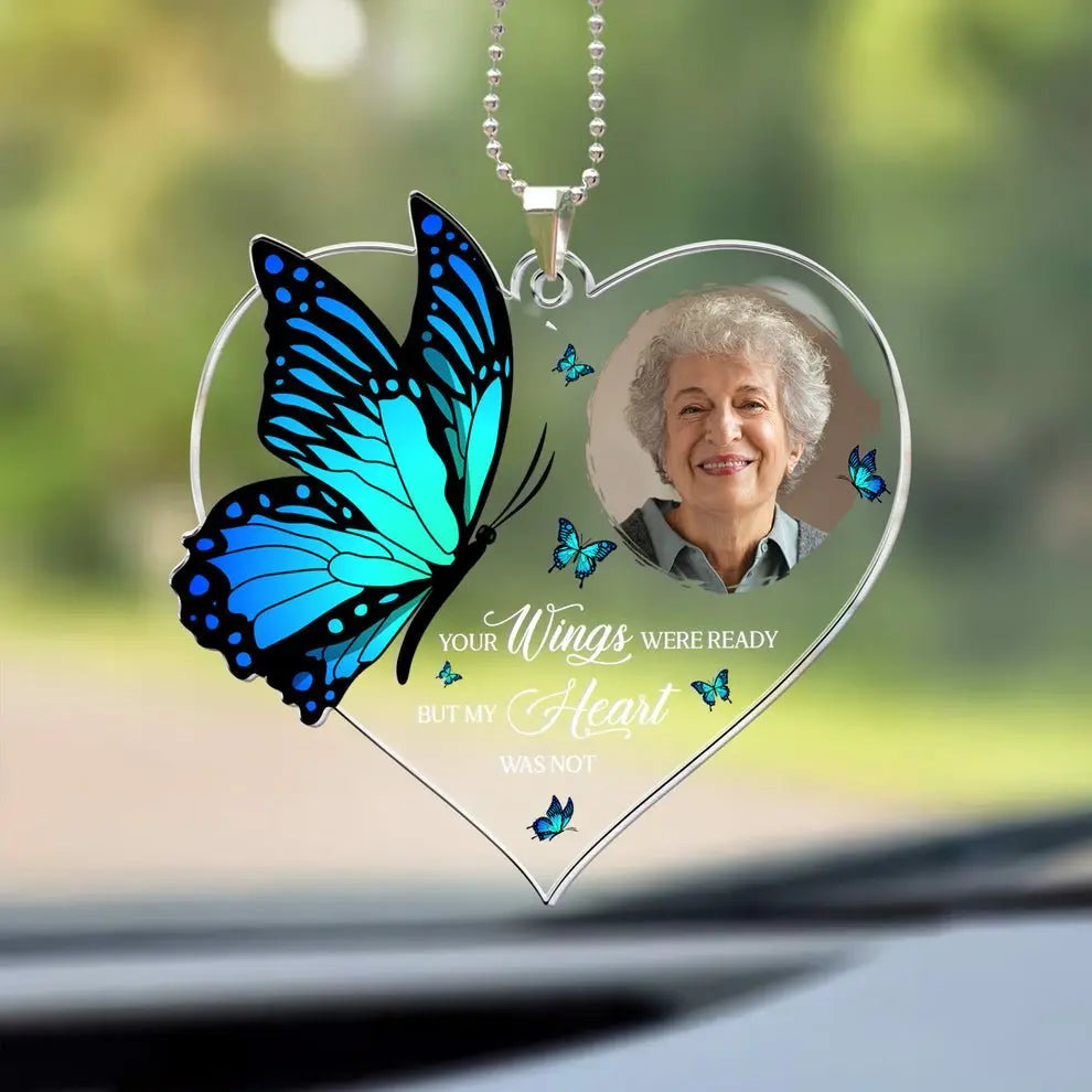 Mother - Your Wings Were Ready But My Heart Was Not - Personalized Car Ornament (HJ) ornament The Next Custom Gift