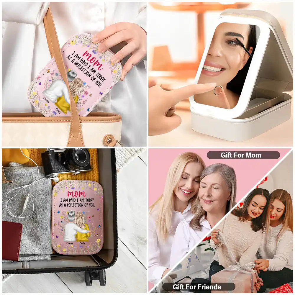 Mother Daughter A Reflection Of You - Personalized Makeup Box With LED Mirror