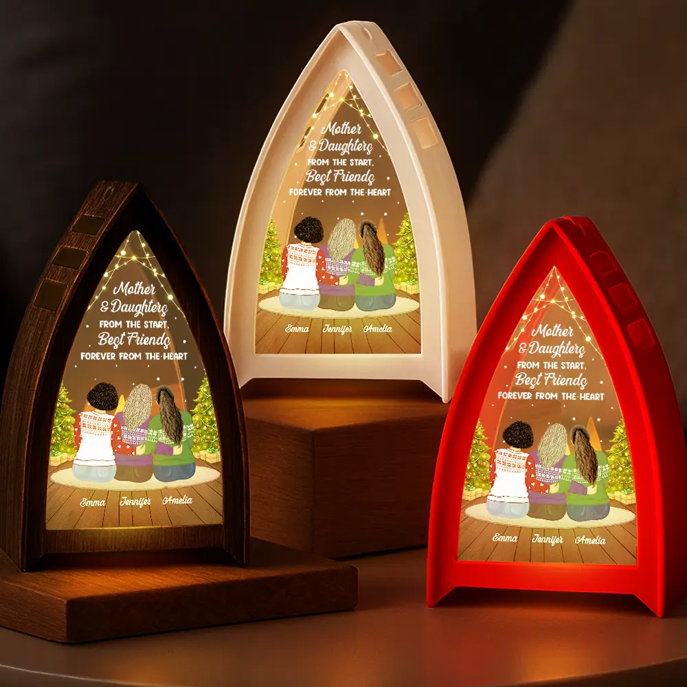 Mother & Daughters Forever From The Heart - Personalized Tabletop Lantern Light