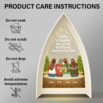 Mother & Daughters Forever From The Heart - Personalized Tabletop Lantern Light