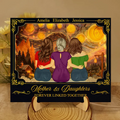 Mother & Daughters Forever Linked Together - Personalized LED Light Wooden Plaque