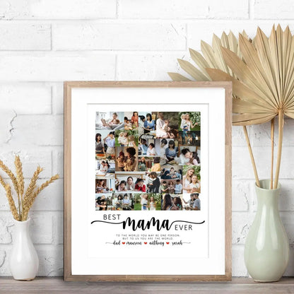 Mother's Day - Custom Photo Best Mama Ever Family - Personalized Picture Frame Picture Frame The Next Custom Gift