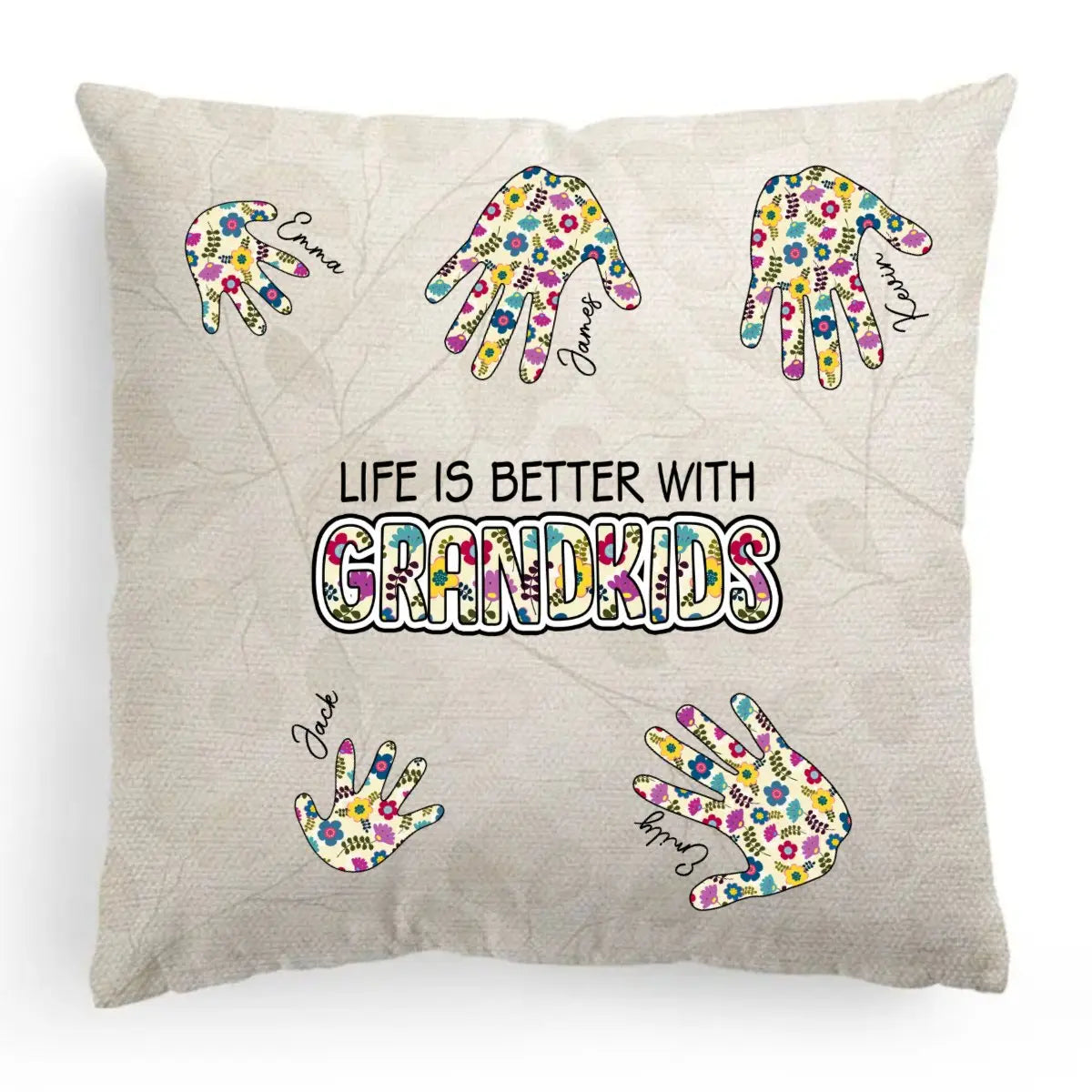 Mother's Day - Life Is Better With Grandkids - Personalized Pillow Pillow The Next Custom Gift