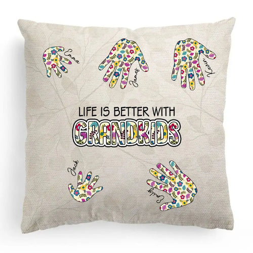 Mother's Day - Life Is Better With Grandkids - Personalized Pillow Pillow The Next Custom Gift