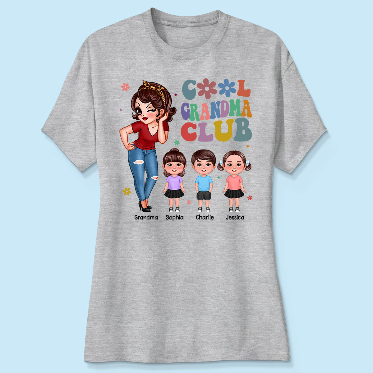 Cool Grandma Club Personalized Shirt, Gift For Grandma