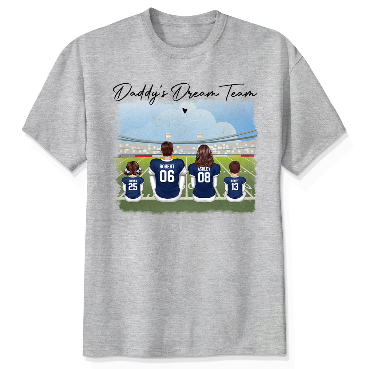 American Football Dad Team Family Personalized Shirt
