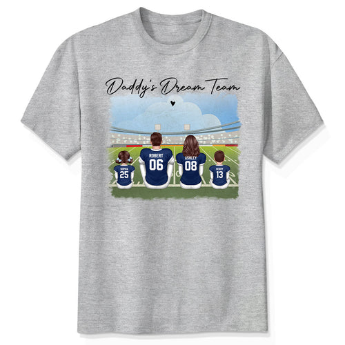 American Football Dad Team Family Personalized Shirt