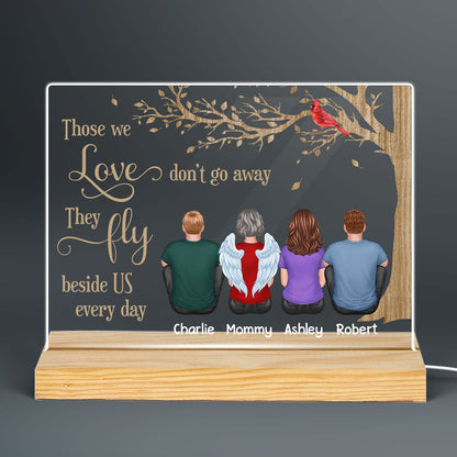 Family Memorial Sitting Under Tree Personalized Acrylic LED Night Light