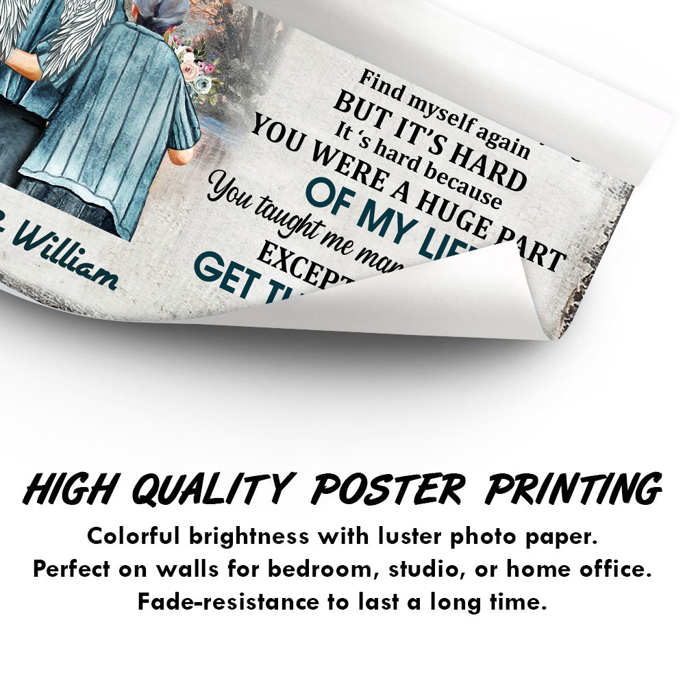 My Beloved Angel Widow Old Couple - Memorial Gift - Personalized Custom Poster