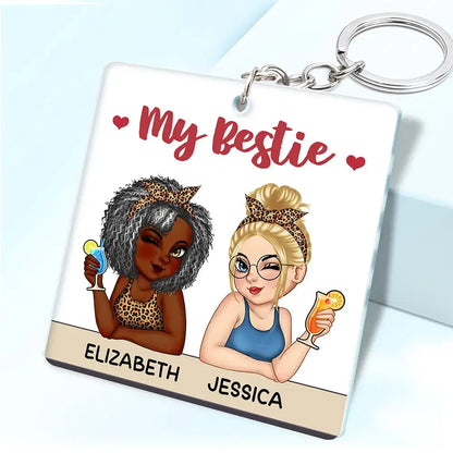 My Bestie My Soul Sister - Personalized Acrylic Keychain Keychain The Next Custom Gift