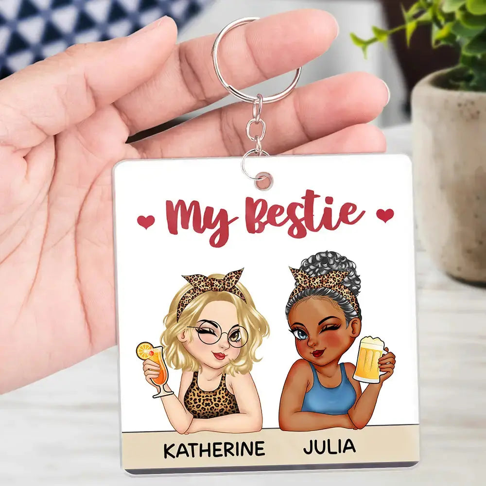 My Bestie My Soul Sister - Personalized Acrylic Keychain Keychain The Next Custom Gift