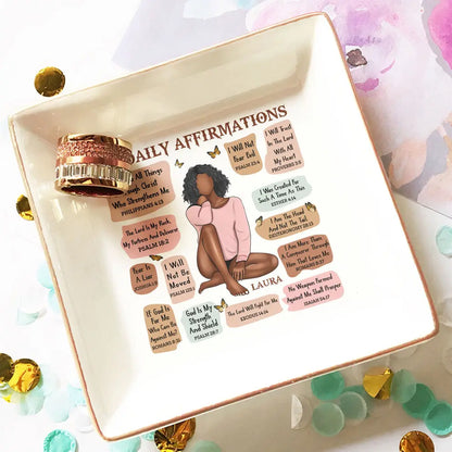 My Daily Affirmation Christian Bible Verse - Personalized Jewelry Dish Dish The Next Custom Gift