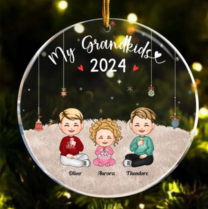 My Grandkids - Up To 10 Kids - Personalized Grandkid Ornament ornament The Next Custom Gift