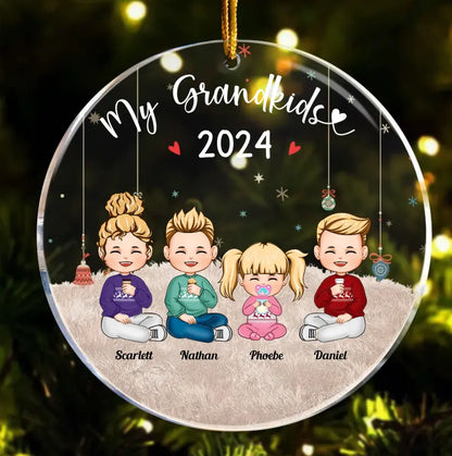 My Grandkids - Up To 10 Kids - Personalized Grandkid Ornament ornament The Next Custom Gift