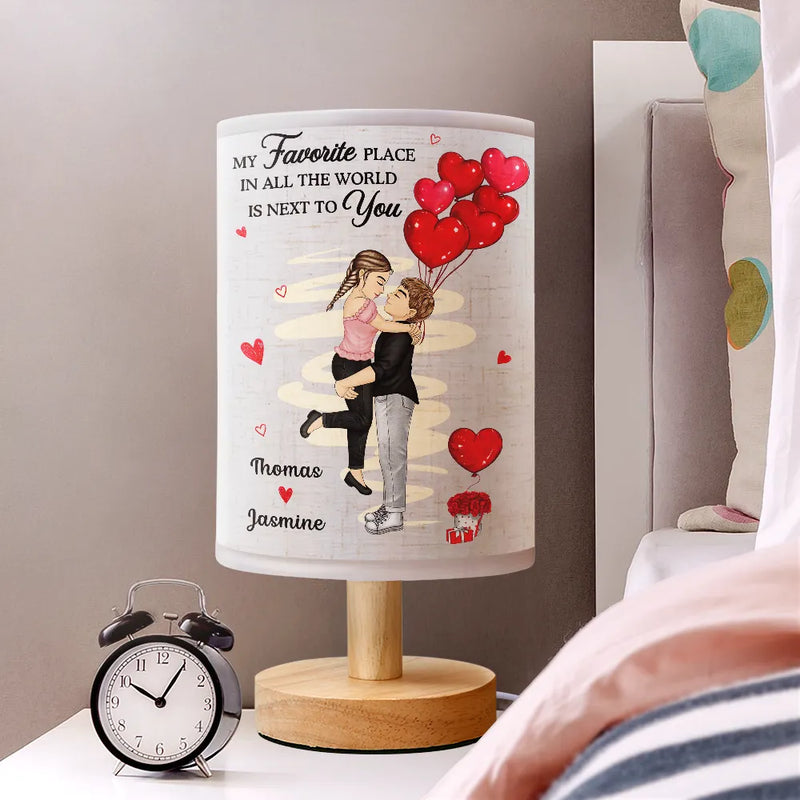 My Favorite Place In All The World - Personalized Fabric Lamp
