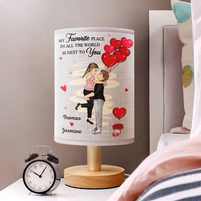 My Favorite Place In All The World - Personalized Fabric Lamp