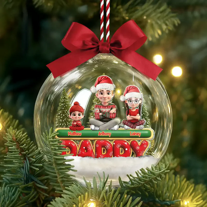 My Grandkids Our Kids - Personalized 3D Acrylic Ball Ornament