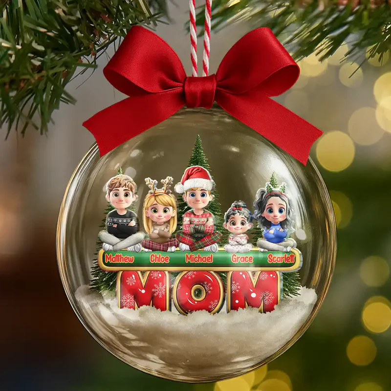 My Grandkids Our Kids - Personalized 3D Acrylic Ball Ornament