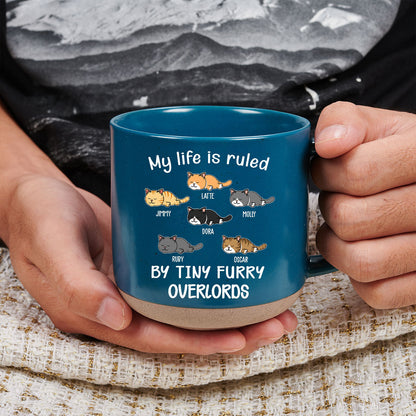 Ruled By Tiny Furry Overlords Ver Cat - Personalized Custom Pottery Mug