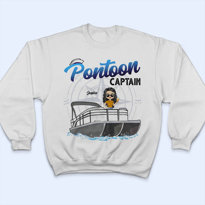 Boating Pontoon Captain - Birthday, Traveling, Cruising Gift For Pontooning Lovers, Beach Lovers, Travelers - Personalized Custom T Shirt