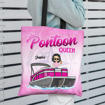 Never Dreamed I'd Grow Up To Be A Super Sexy Pontoon Queen - Traveling, Cruising Gift For Pontooning Lovers, Lake Lovers, Travelers, Women - Personalized Custom Zippered Canvas Bag