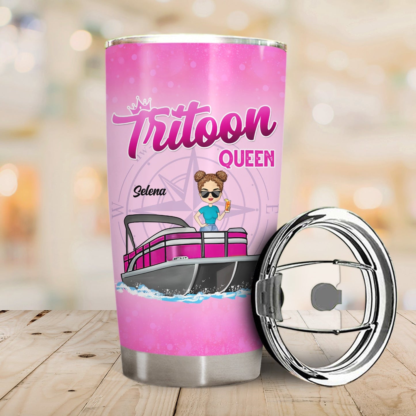 Never Dreamed I'd Grow Up To Be A Super Sexy Pontoon Queen - Gift For Lake Lovers, Pontooning Lovers, Travelers, Women - Personalized Custom Tumbler