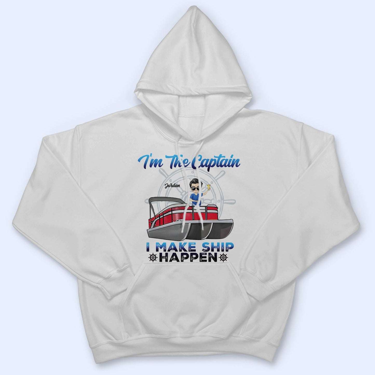 Pontoon I'm The Captain I'm The First Mate - Gift For Couples, Husband, Wife, Pontooning Lovers, Lake Lovers, Travelers - Personalized Custom T Shirt