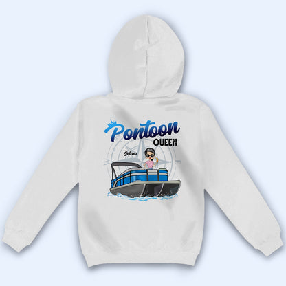 Boating Pontoon Queen - Birthday Gift For Women, Pontooning Lovers, Lake Lovers, Travelers - Personalized Custom T Shirt