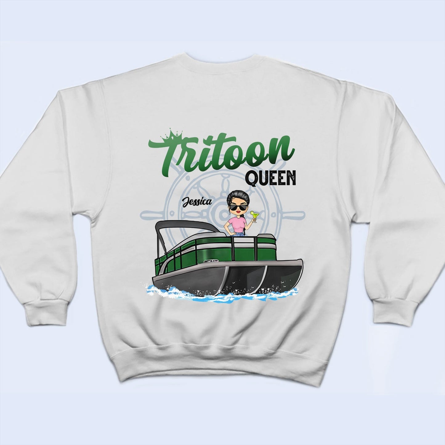 Boating Pontoon Queen - Birthday Gift For Women, Pontooning Lovers, Lake Lovers, Travelers - Personalized Custom T Shirt
