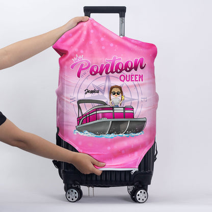 Never Dreamed I'd Grow Up To Be A Super Sexy Pontoon Queen - Traveling, Cruising Gift For Pontooning Lovers, Lake Lovers, Travelers, Women - Personalized Custom Luggage Cover