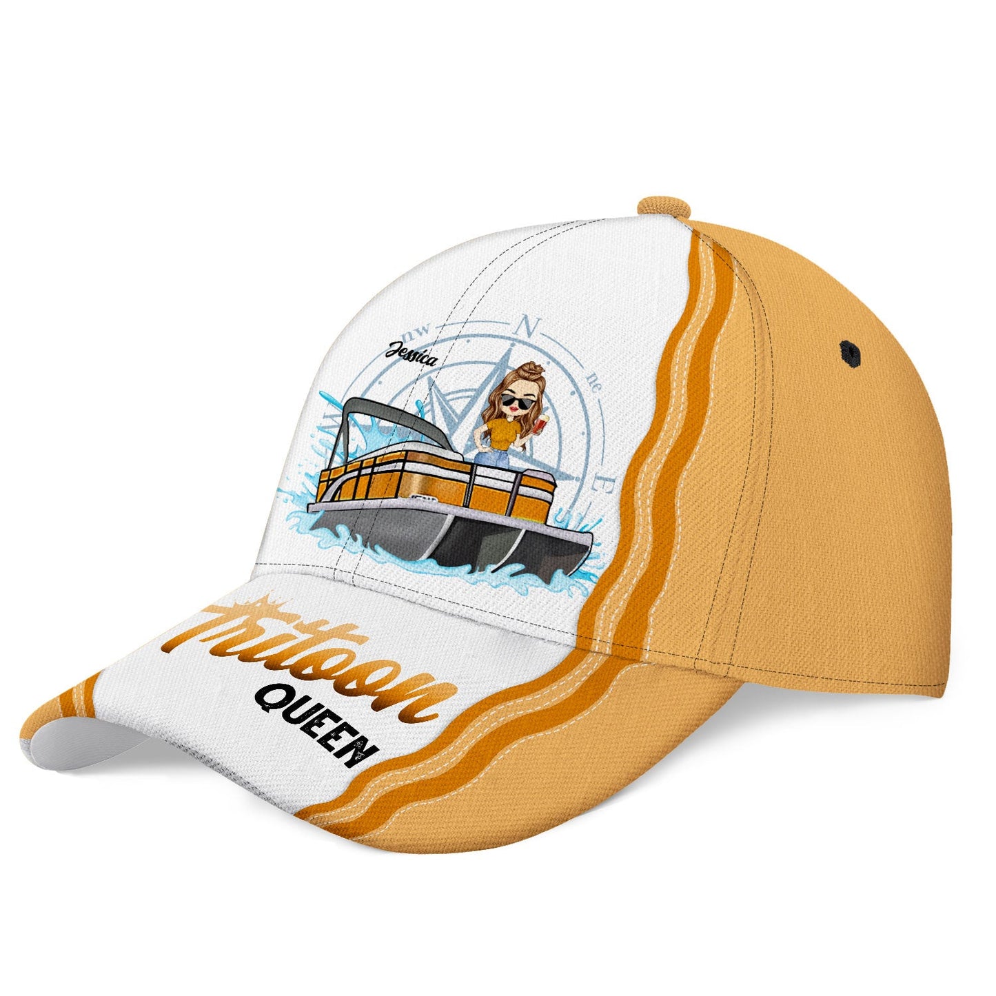 Boating Pontoon Queen Tritoon Queen - Gift For Pontooning Lovers, Lake Lovers, Travelers - Personalized Classic Cap