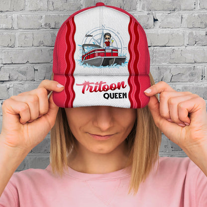 Boating Pontoon Queen Tritoon Queen - Gift For Pontooning Lovers, Lake Lovers, Travelers - Personalized Classic Cap