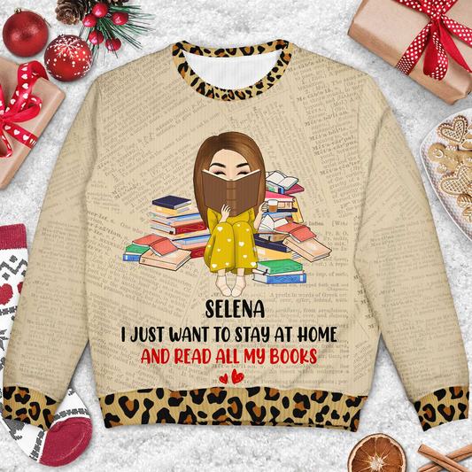 Official Reading Shirt Chibi Girl - Gift For Book Lovers - Personalized Unisex Ugly Sweater