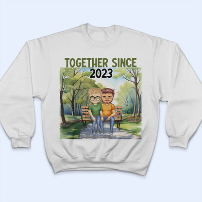 Together Since Couple Anniversary - Gift For Spouse, Lover, Wife, Husband, Girlfriend, Boyfriend, Couples - Personalized T Shirt