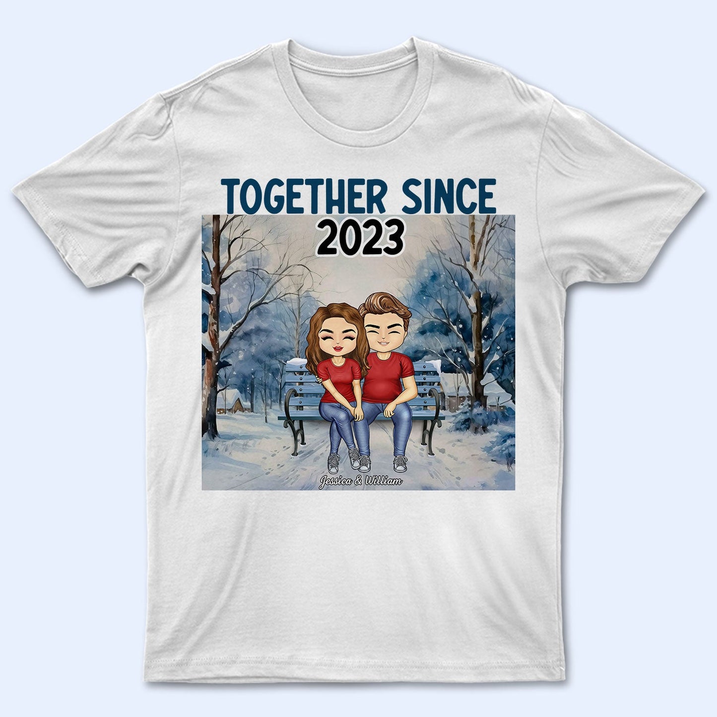 Together Since Couple Anniversary - Gift For Spouse, Lover, Wife, Husband, Girlfriend, Boyfriend, Couples - Personalized T Shirt