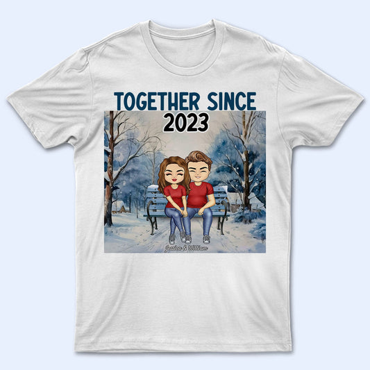 Together Since Couple Anniversary - Gift For Spouse, Lover, Wife, Husband, Girlfriend, Boyfriend, Couples - Personalized T Shirt