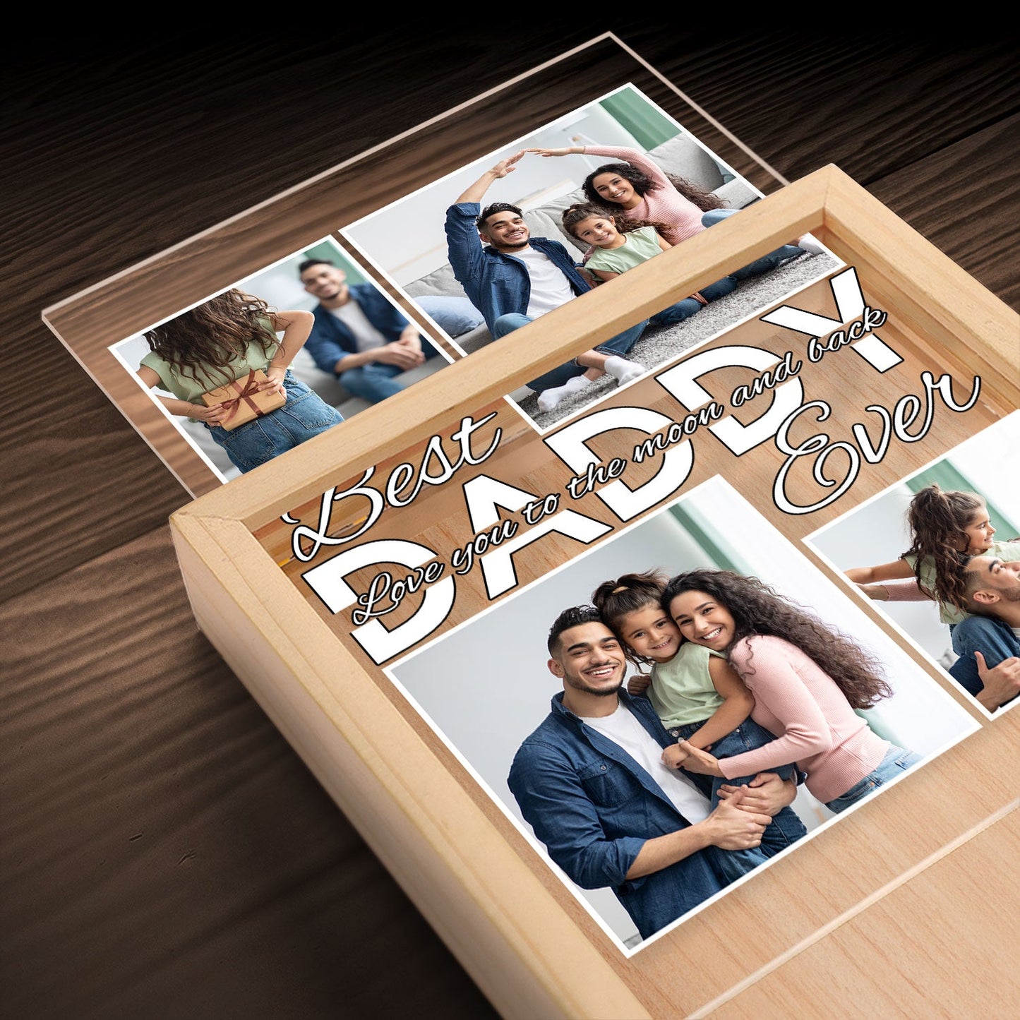 Custom Photo Your Loved Ones - Loving Gift For Mom, Mother, Dad, Father, Family, Couples, Friends - Personalized Picture Frame Light Box