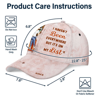 It's On My List - Gift For Traveling Lovers, Vacation Lovers, Travelers, Him, Her - Personalized Classic Cap